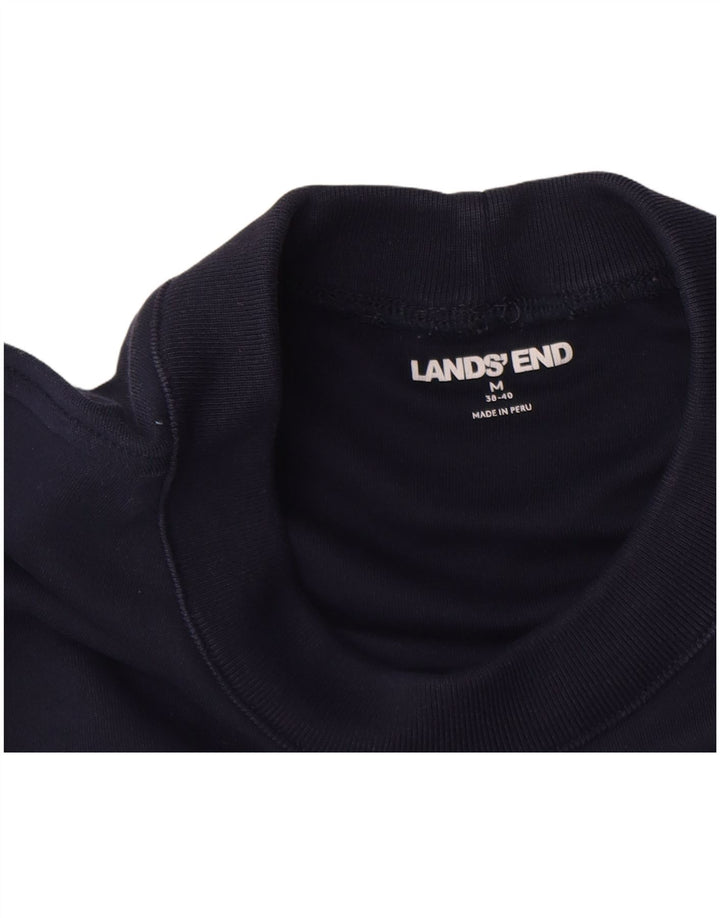 Lands End Mens Top Long Sleeve UK 38/40 Medium Navy Blue
