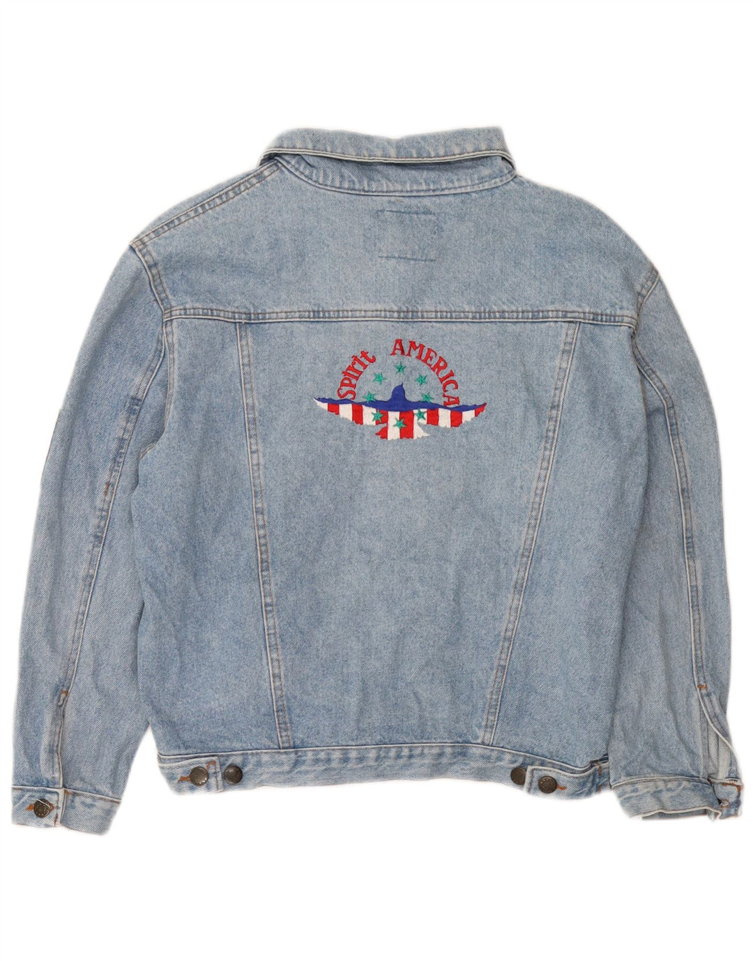 Vintage Boys Graphic Denim Jacket 11-12 Years Blue