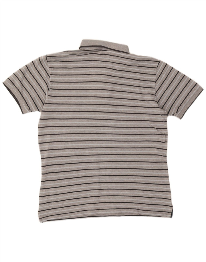 Carrera Mens Polo Shirt Large Grey Striped