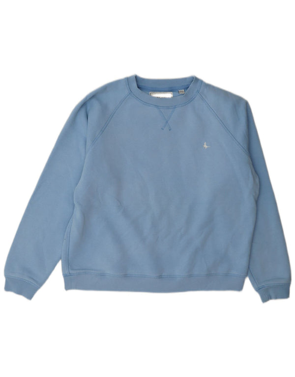Jack Wills Womens Sweatshirt Jumper UK 14 Large Blue Cotton