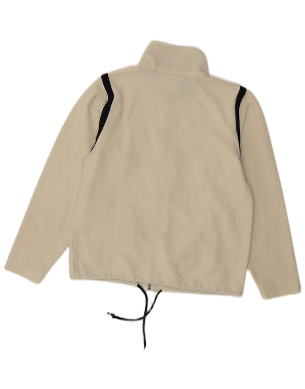 KAPPA Womens Tracksuit Top Jacket UK 14 Medium White Striped Polyester