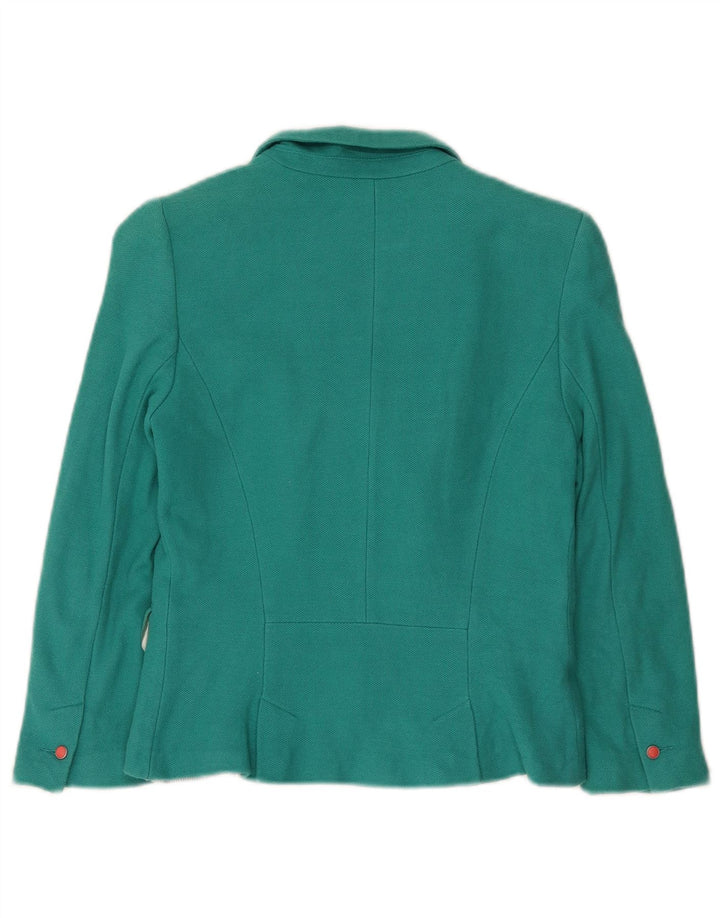 Zara Womens Crop 2 Button Blazer Jacket UK 10 Small Blue