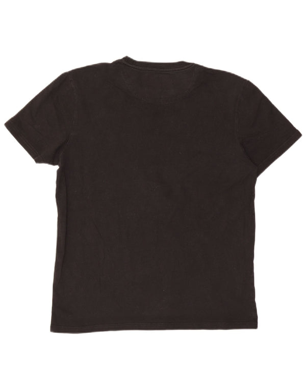 Lyle & Scott Mens T-Shirt Top Medium Black Cotton