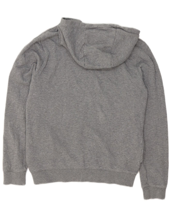 Tommy Hilfiger Boys Graphic Hoodie Jumper 13-14 Years Grey Cotton