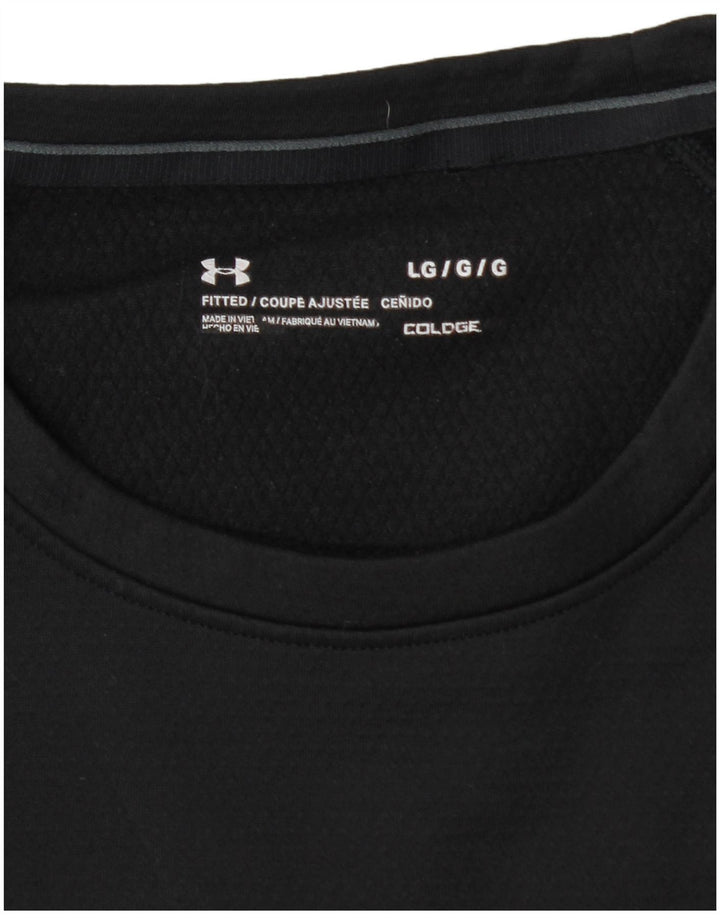 UNDER ARMOUR Mens Cold Gear Top Long Sleeve Large Black