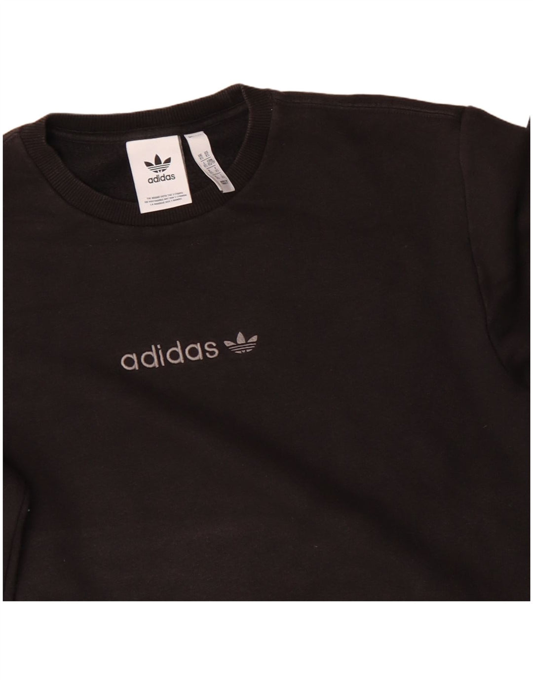 ADIDAS Mens Graphic Sweatshirt Jumper XS Black Cotton