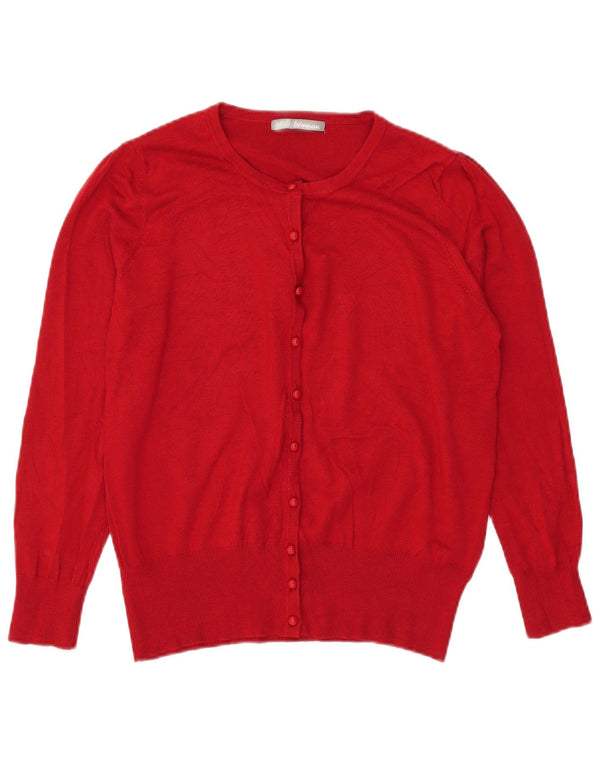 Marks & Spencer Womens Cardigan Sweater UK 18 XL Red Viscose