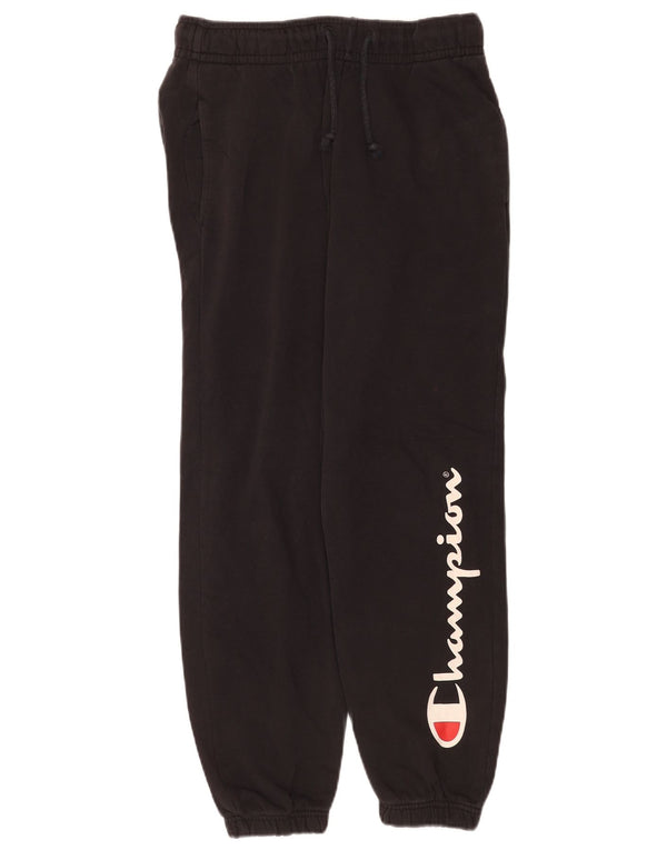 Champion Mens Graphic Tracksuit Trousers Joggers Small  Black Cotton