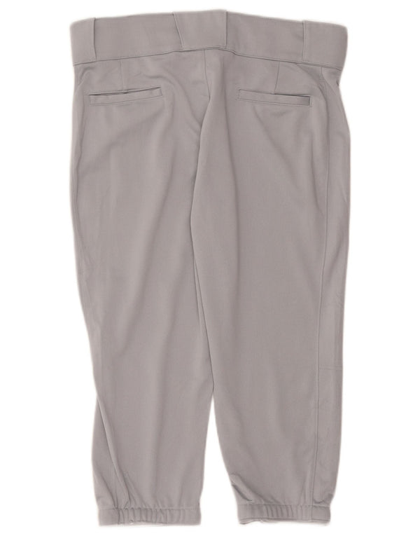 Nike Womens Capri Tracksuit Trousers Joggers UK 12 Medium  Grey Polyester