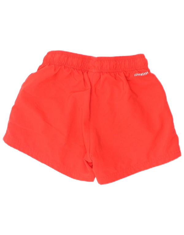 Adidas Boys Sport Shorts 9-10 Years Red Polyester