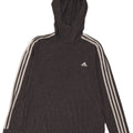 ADIDAS Womens Climalite Hoodie Jumper UK 12/14 Medium Grey Polyester