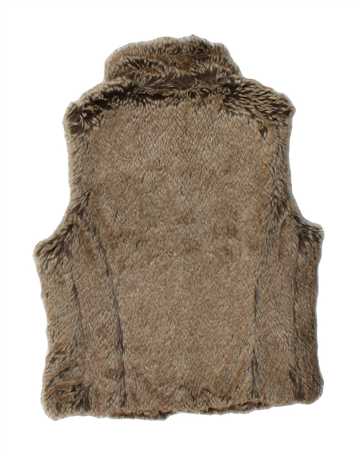 MONSOON Womens Reversible Gilet UK 10 Small Khaki Polyester Vintage Monsoon and Second-Hand Monsoon from Messina Hembry 