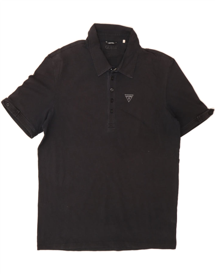 GUESS Mens Polo Shirt Large Black Vintage Guess and Second-Hand Guess from Messina Hembry 