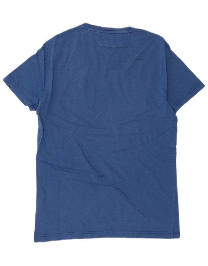TOMMY HILFIGER Mens T-Shirt Top Medium Blue Cotton