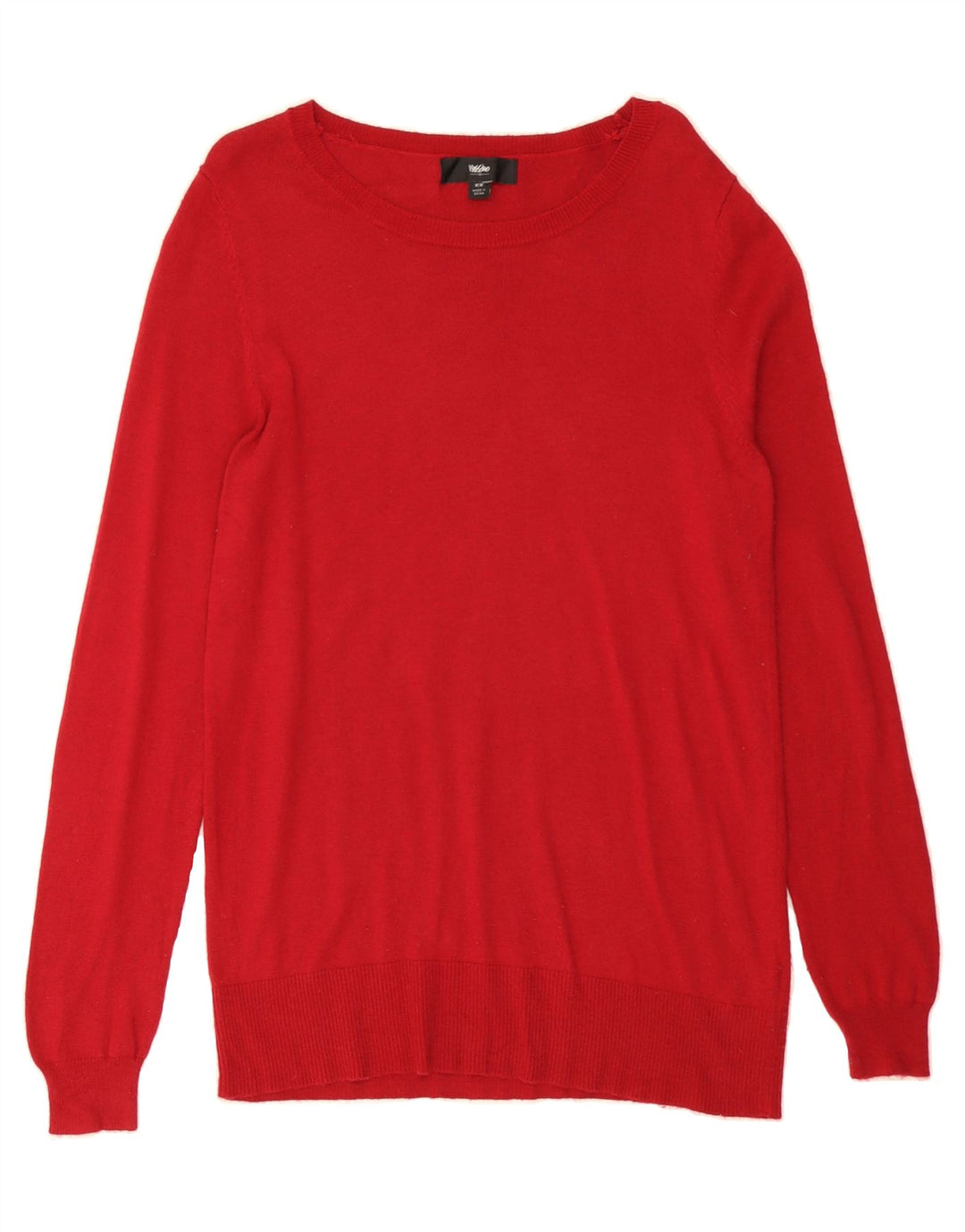 MOSSIMO Womens Boat Neck Jumper Sweater UK 12 Medium Red Nylon Vintage Mossimo and Second-Hand Mossimo from Messina Hembry 