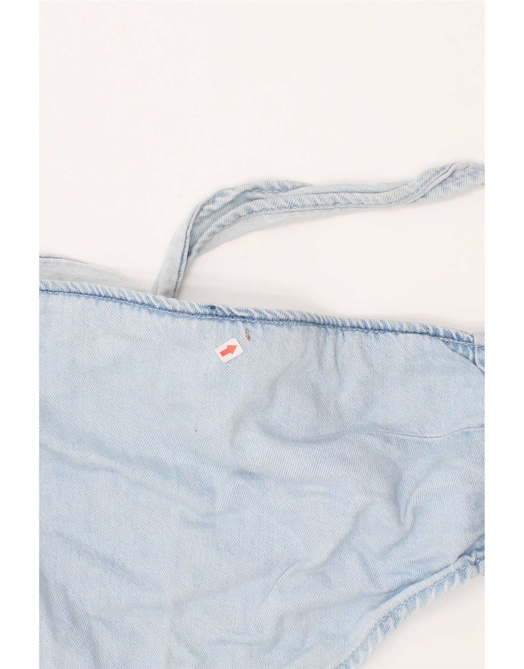 Zara Womens Denim Crop Top Medium Blue Cotton