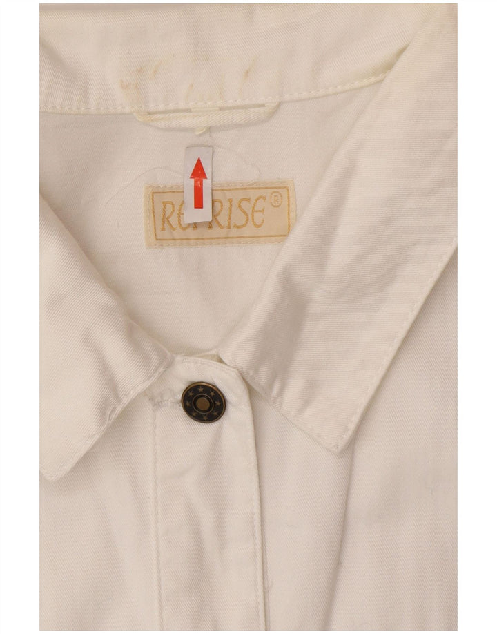 Reprise Womens Denim Gilet IT 46 Large White Cotton