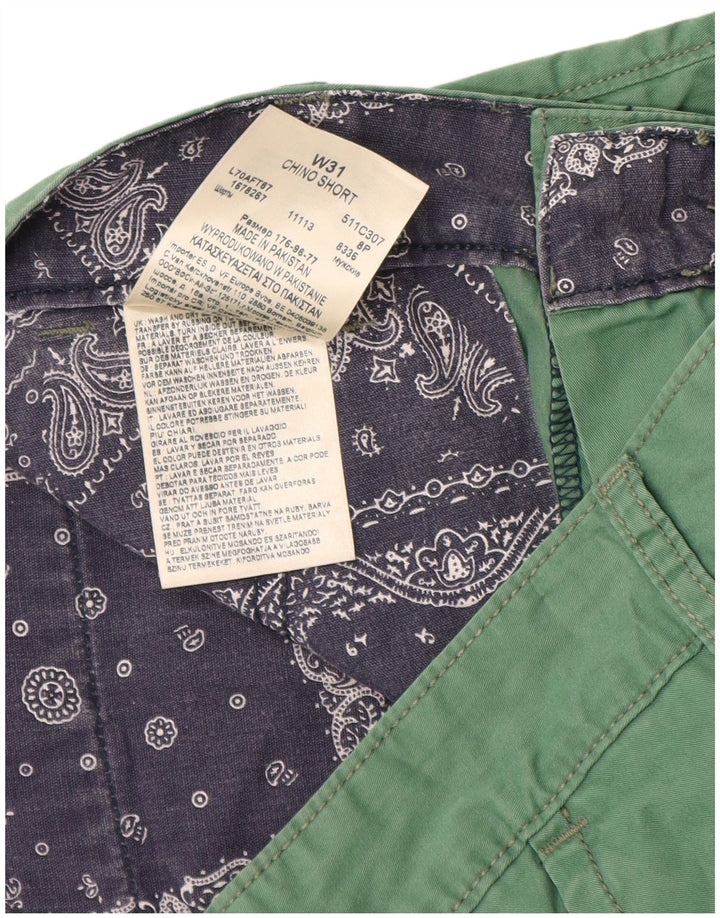 Lee Mens Chino Shorts W31 Medium Green Cotton