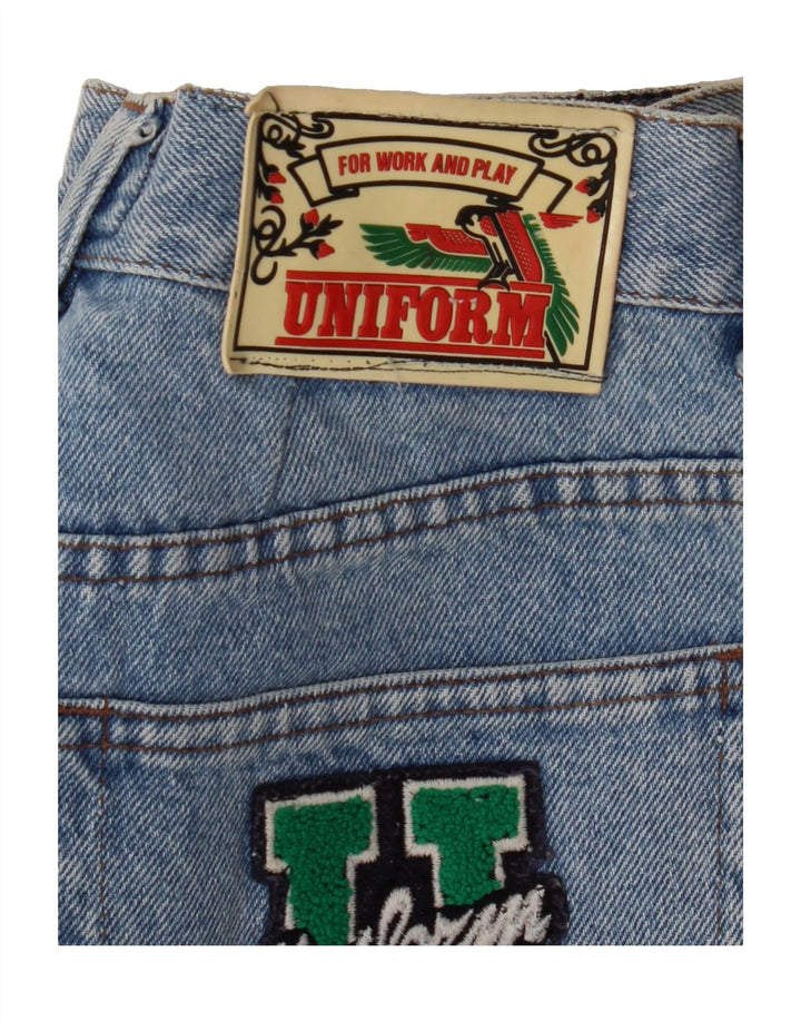 UNIFORM Womens Denim Shorts W28 Medium Blue Vintage Uniform and Second-Hand Uniform from Messina Hembry 