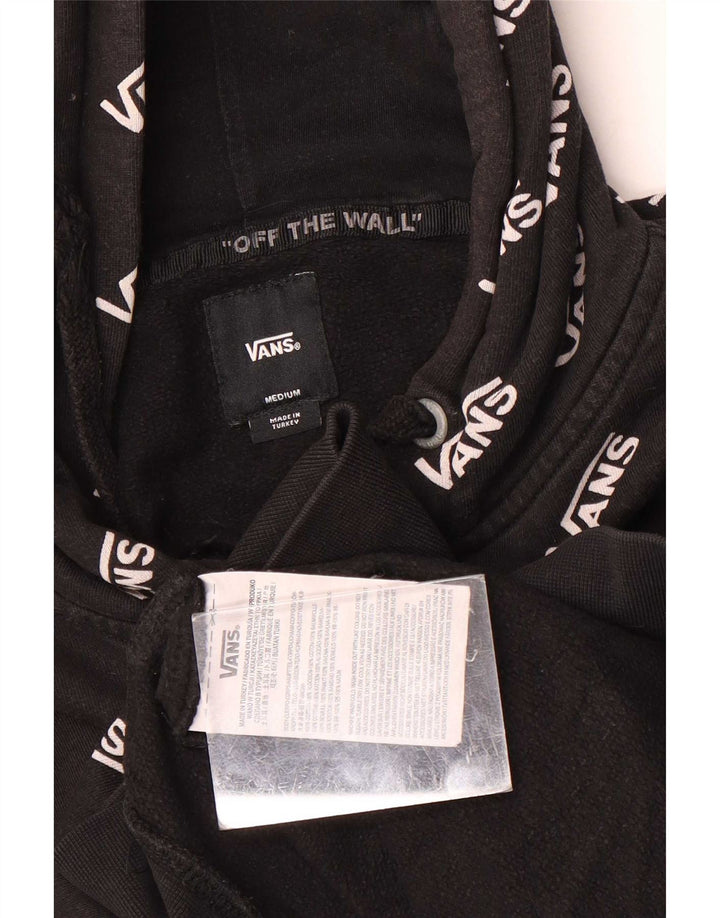 Vans Mens Graphic Hoodie Jumper Medium Black Cotton