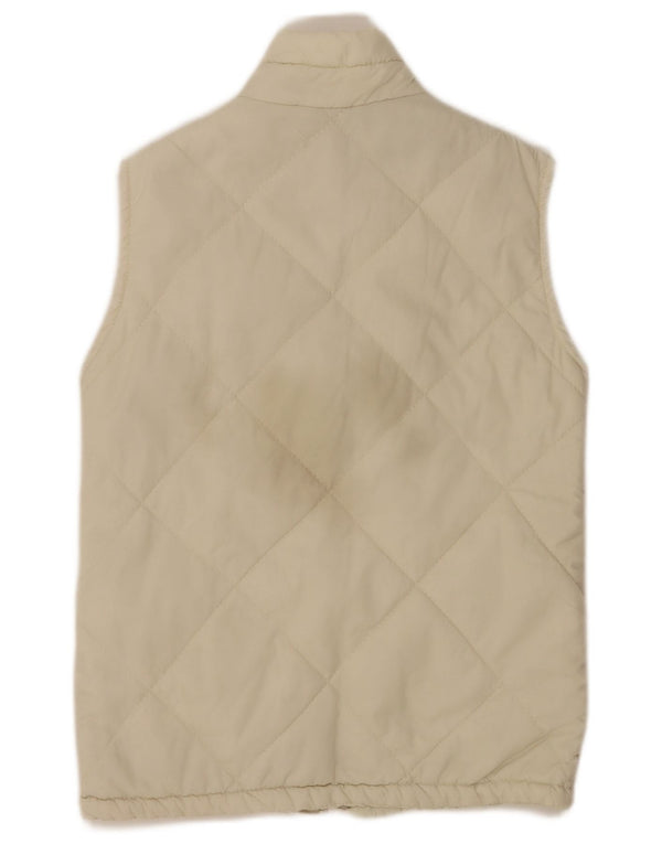 Maul Womens Oversized Quilted Gilet UK 6 XS Off White Polyamide