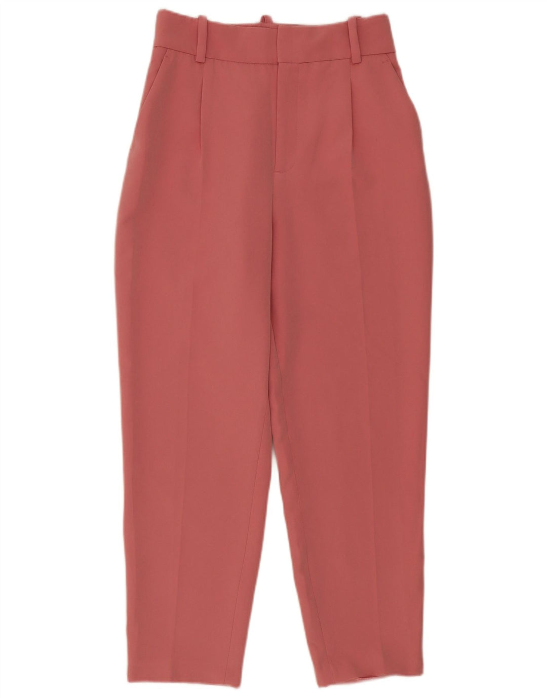 ZARA Womens Tapered Chino Trousers Medium W28 L26 Pink Polyester
