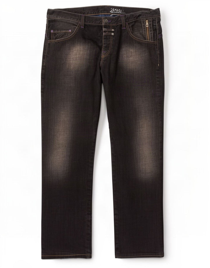Replay Mens Straight Jeans W38 L34 Black