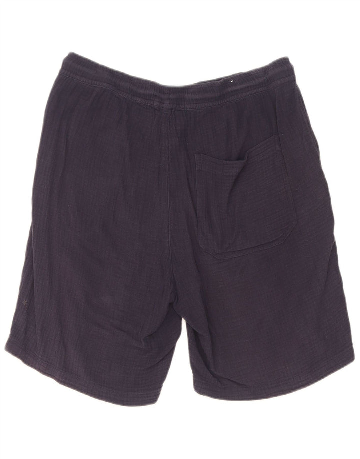 Zara Mens Sport Shorts Medium  Navy Blue Cotton