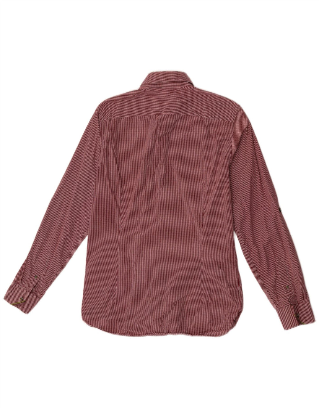 Ted Baker Mens Shirt Size 3 Medium Red Gingham Cotton