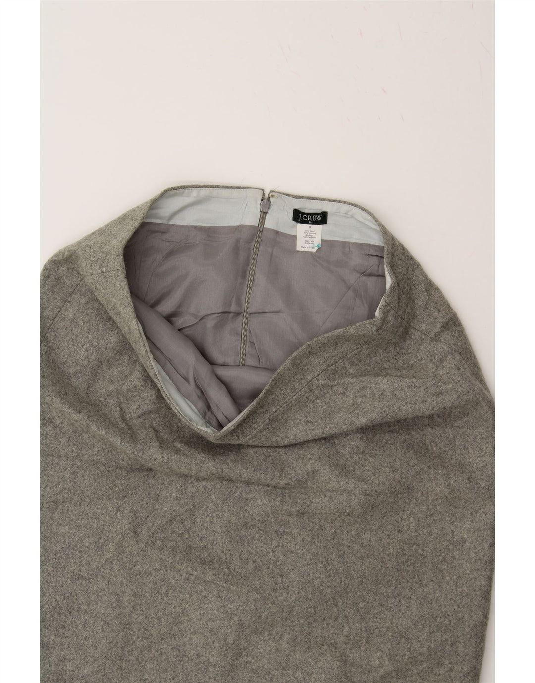 J. CREW Womens Pencil Skirt US 8 Medium W32 Grey Wool Vintage J. Crew and Second-Hand J. Crew from Messina Hembry 