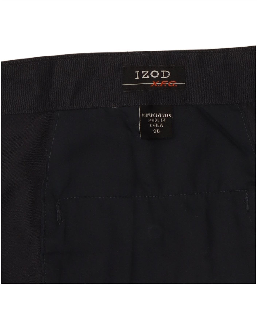 Izod Mens Pegged Casual Shorts W38 XL Navy Blue Polyester