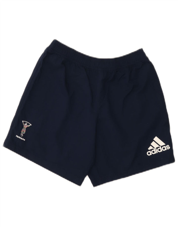 Adidas Mens Graphic Sport Shorts Small Navy Blue Polyester