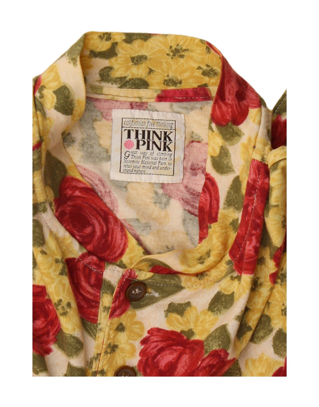 THINK PINK Womens T-Shirt Top UK 14 Medium Multicoloured Floral