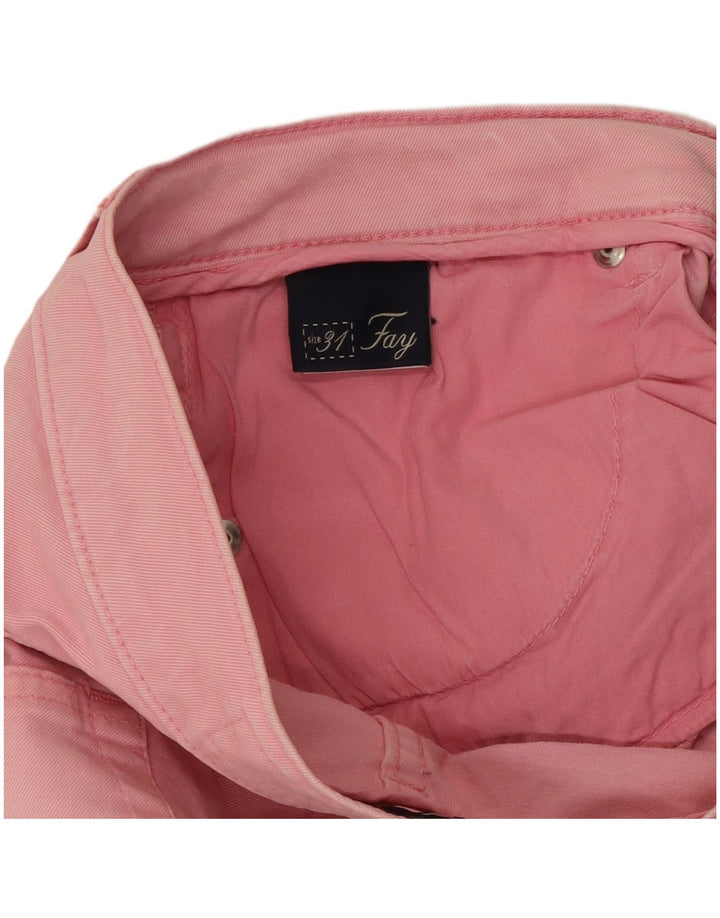 Fay Womens Straight Jeans W31 L27 Pink Cotton
