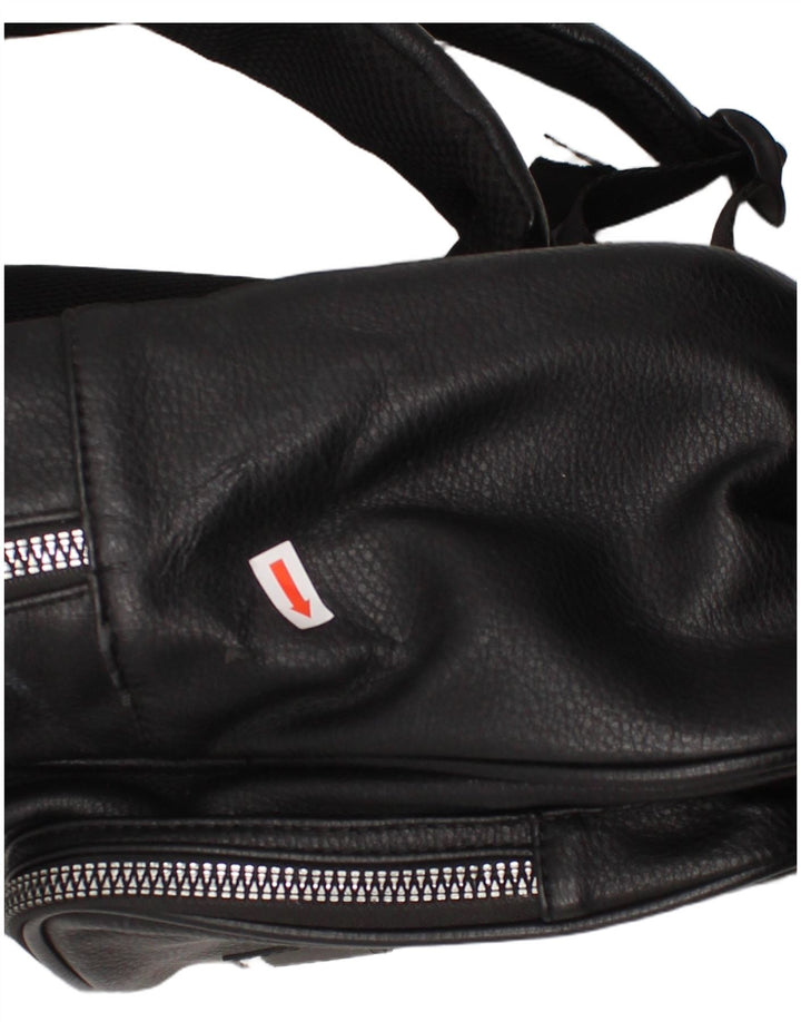 REPLAY Mens Faux Leather Backpack One Size Black Polyurethane Classic