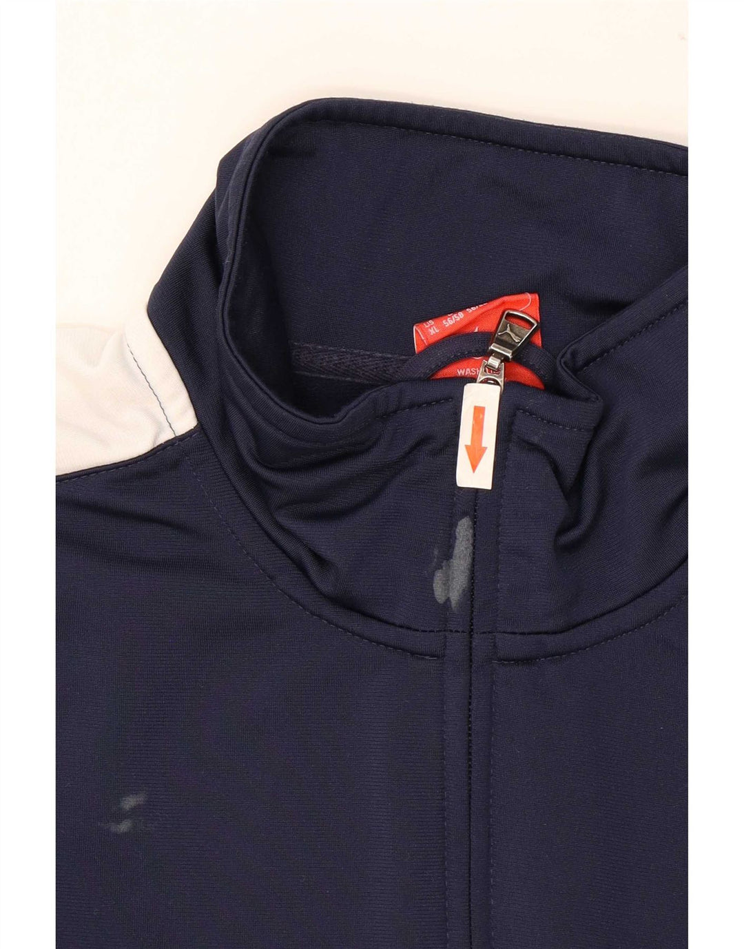 Puma Mens Tracksuit Top Jacket XL Navy Blue Colourblock Polyester