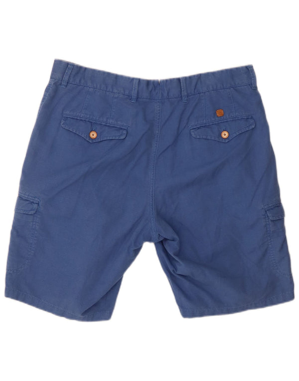 Massimo Dutti Mens Cargo Shorts EU 42 Large W32 Blue