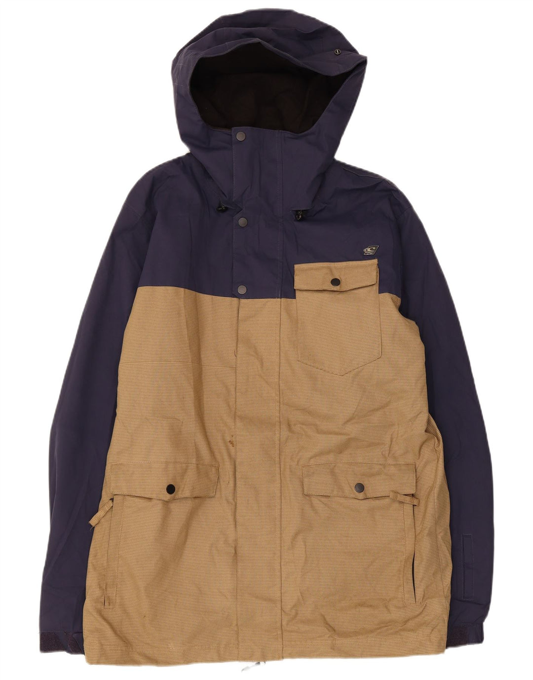 O'Neill Mens Hooded Windbreaker Jacket UK 38 Medium Navy Blue Colourblock