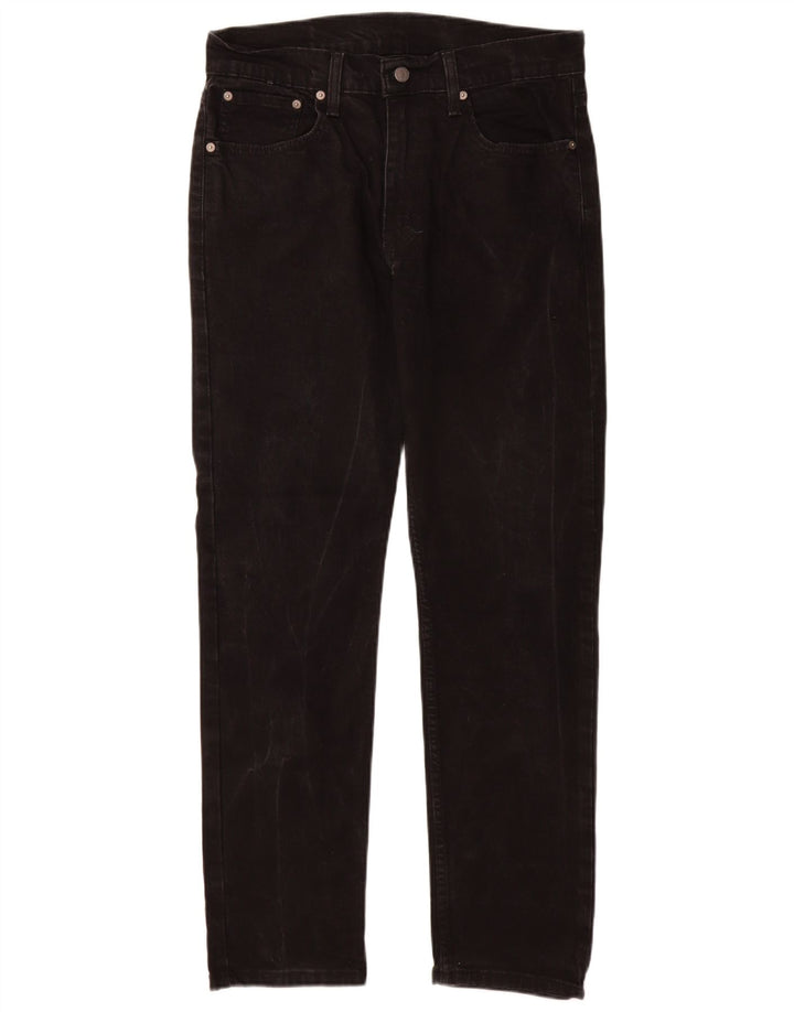 Levi's Mens 502 Tapered Jeans W32 L32 Black Cotton