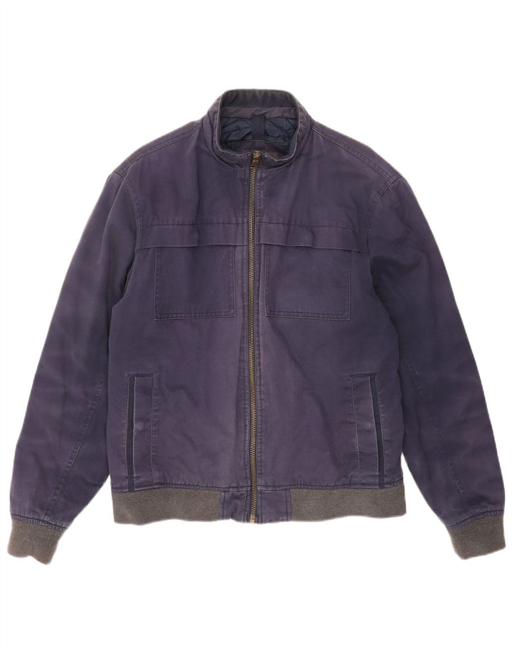 Marks & Spencer Mens Bomber Jacket UK 38 Medium Navy Blue