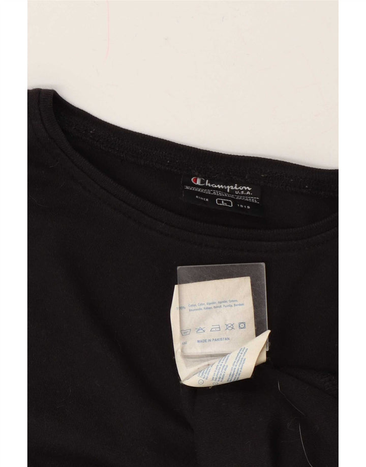 Champion Womens Top Long Sleeve UK 16 Large Grey Cotton