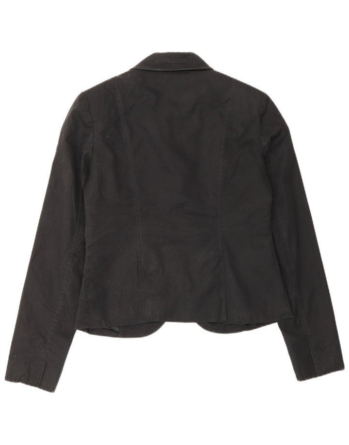 Gap Womens 1 Button Blazer Jacket UK 6 XS Black Cotton