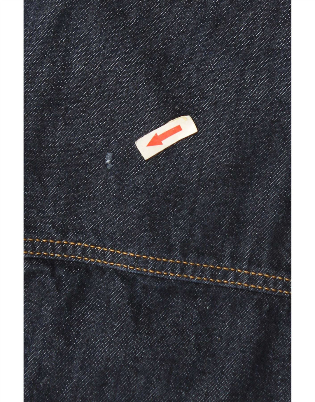 Zara Mens Denim Jacket UK 42 XL Navy Blue Polyester