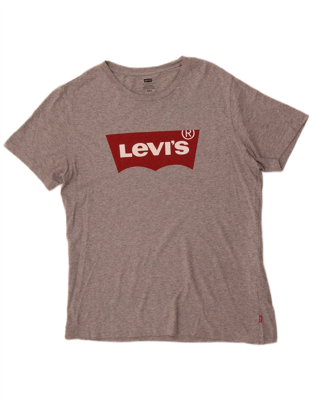 Levi's Mens Graphic T-Shirt Top Medium Grey Flecked Cotton
