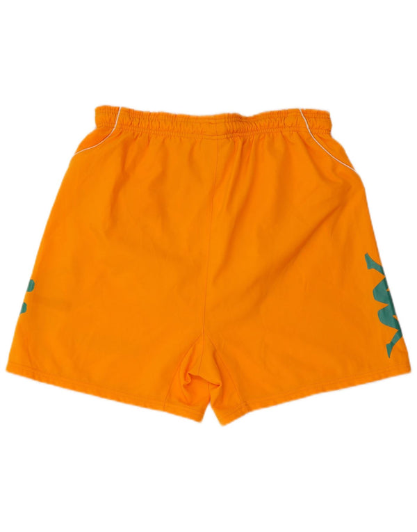 KAPPA Mens Graphic Sport Shorts Medium  Orange Polyester
