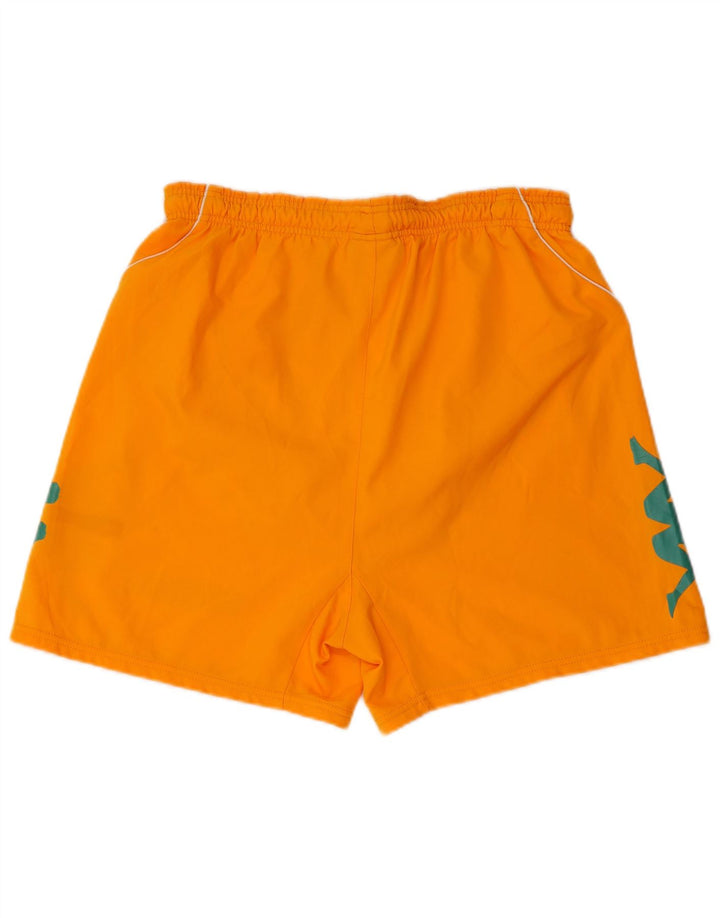 KAPPA Mens Graphic Sport Shorts Medium  Orange Polyester