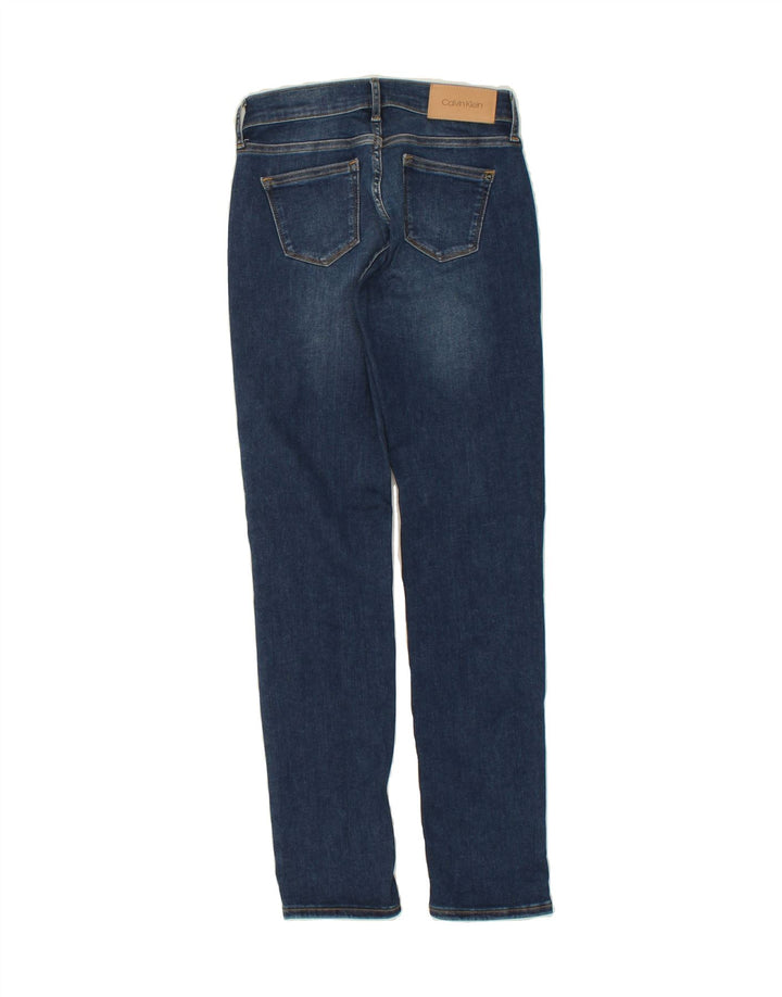 CALVIN KLEIN Womens Mid Rise Slim Jeans W26 L29 Blue Vintage Calvin Klein and Second-Hand Calvin Klein from Messina Hembry 
