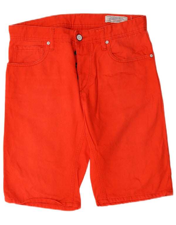 Jack & Jones Mens Denim Shorts W32 Medium Red