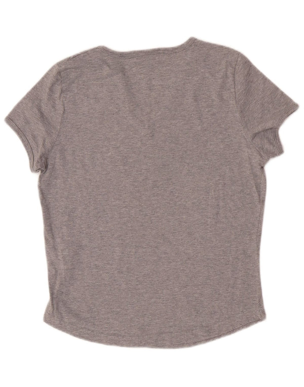 Champion Womens Short Sleeve Regular Fit T-Shirt Top UK 12 Medium Grey