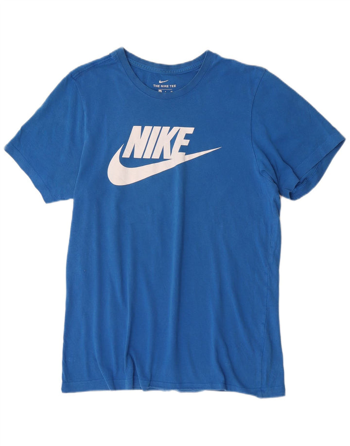 Nike Mens Graphic T-Shirt Top Small Blue Cotton